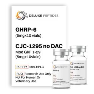 GHRP-6 (5mg x 10), CJC-1295 no DAC (5mg x 10) research peptide vials