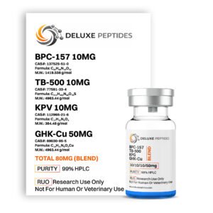 BPC-157 TB-500 KPV GHK-Cu 80mg Klow Blend research peptide vial