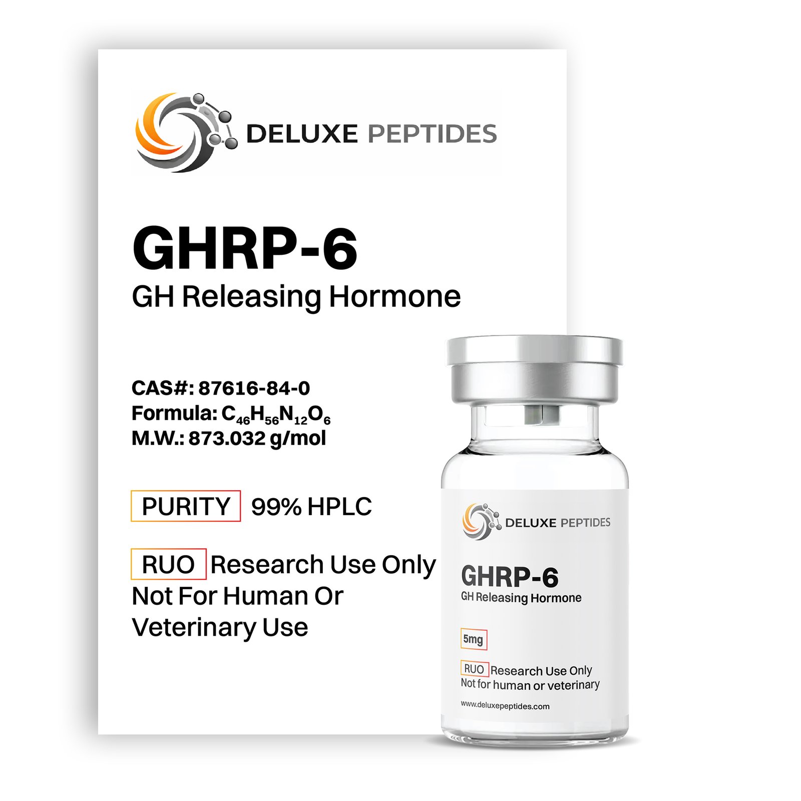 GHRP-6 5mg research peptide